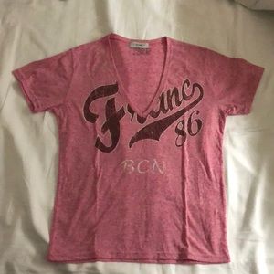 Mens deep Vneck club tee